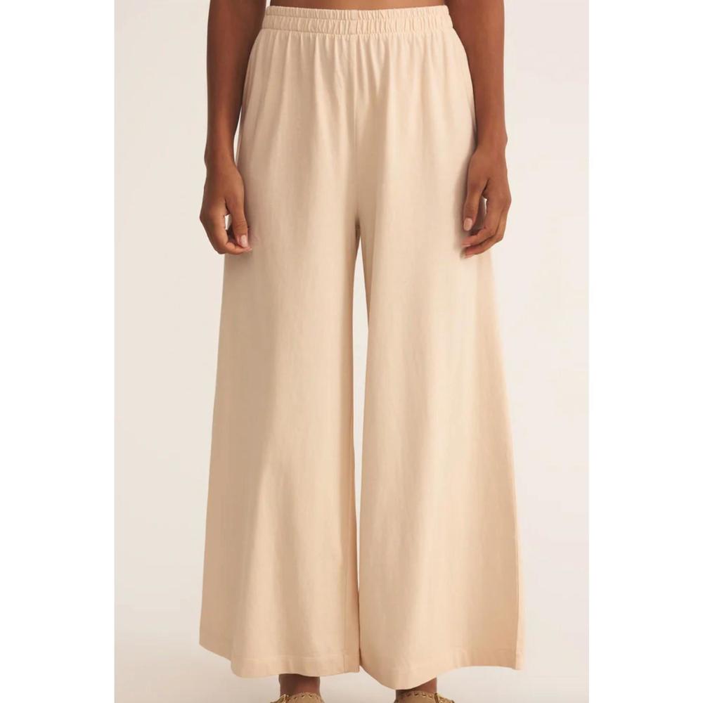 NEW Z SUPPLY scout jersey flare pant in panna cotta